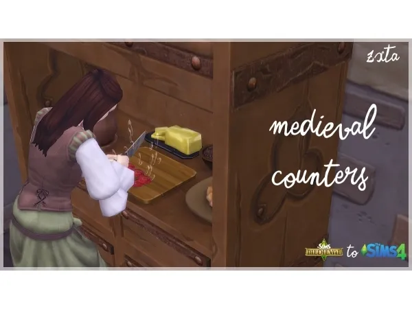 Maxis Match Medieval Counters TSM - The Sims 4 Custom Content