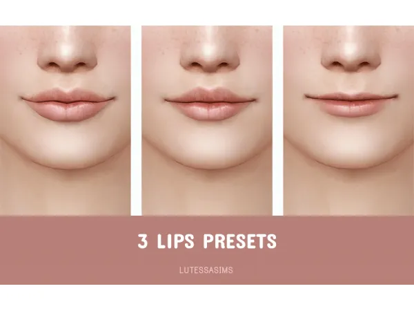 Mix 3 Lips Presets - The Sims 4 Custom Content