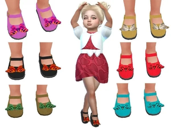Alpha TrudieOpp's Butterfly toddler shoes (Toddlers) - The Sims 4 Custom Content