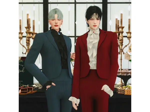 Alpha [sudal] Frill suit M - The Sims 4 Custom Content