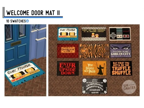Alpha WELCOME DOOR MAT II - The Sims 4 Custom Content
