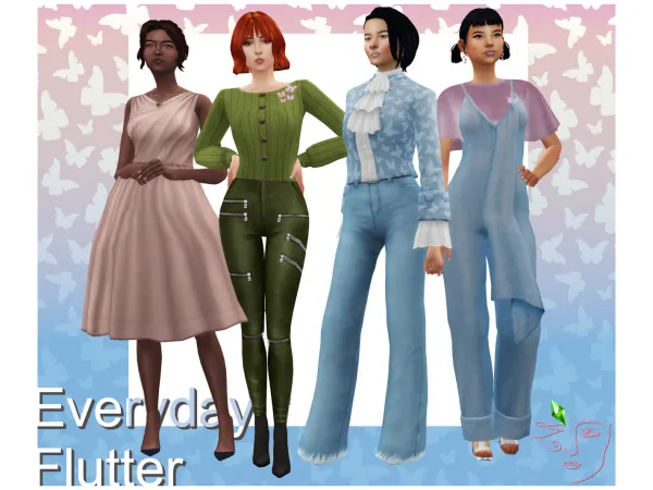 Maxis Match Everyday Flutter - The Sims 4 Custom Content