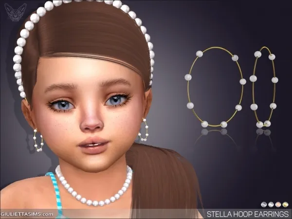 Alpha STELLA HOOP EARRINGS FOR TODDLERS - The Sims 4 Custom Content