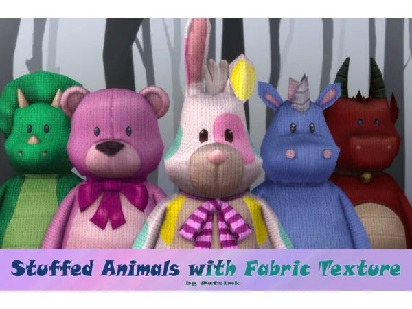 Maxis Match Stuffed Animals with Fabric - The Sims 4 Custom Content