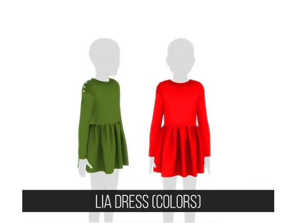 Alpha LIA DRESS (COLORS) by fifthscreations - The Sims 4 Custom Content