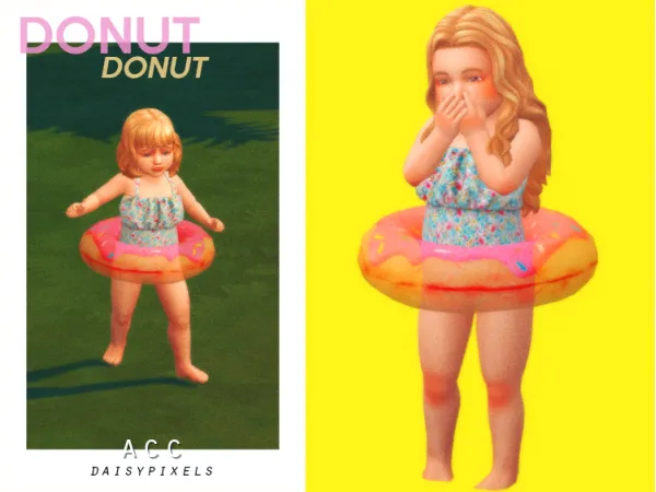 Mix donut (acc for toddlers) - The Sims 4 Custom Content