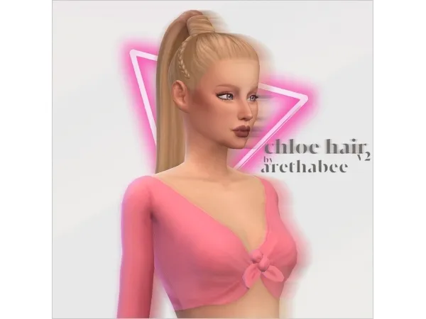 Maxis Match chloe hair high ponytail by aretha - The Sims 4 Custom Content