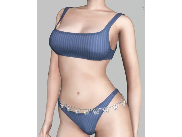 Alpha butterfly bikini by dreamgirl - The Sims 4 Custom Content