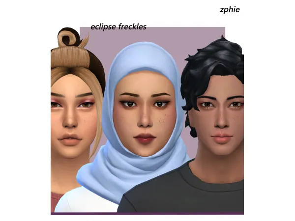 Maxis Match Eclipse Freckles - The Sims 4 Custom Content
