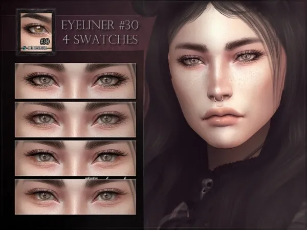 Alpha RemusSirion's Eyeliner 30 Lashes - The Sims 4 Custom Content