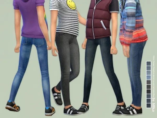 Maxis Match lillka's Skinny Jeans for Girls 10 - The Sims 4 Custom Content