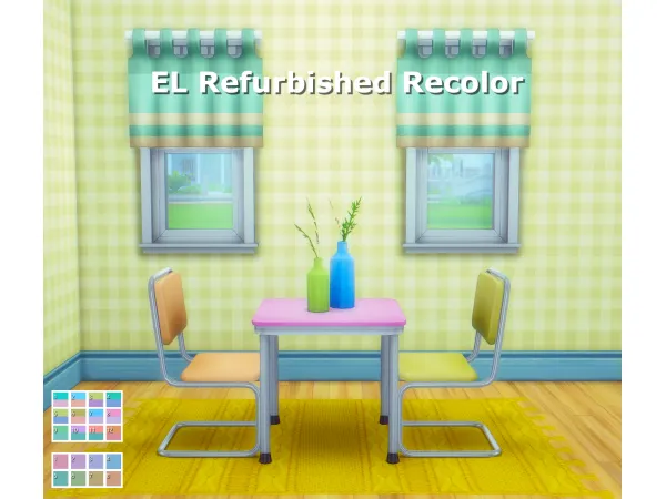 Maxis Match Refurbished Dining Group Plant Recolor - The Sims 4 Custom Content
