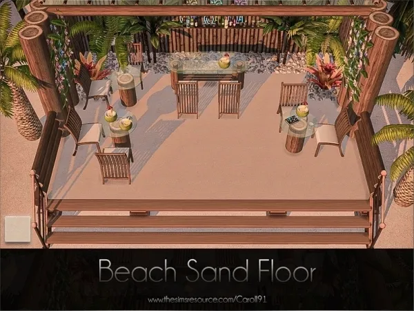 Alpha Caroll91's Beach Sand Floor - The Sims 4 Custom Content