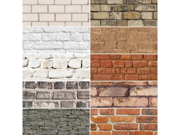 Alpha Brick Wall Pack - The Sims 4 Custom Content