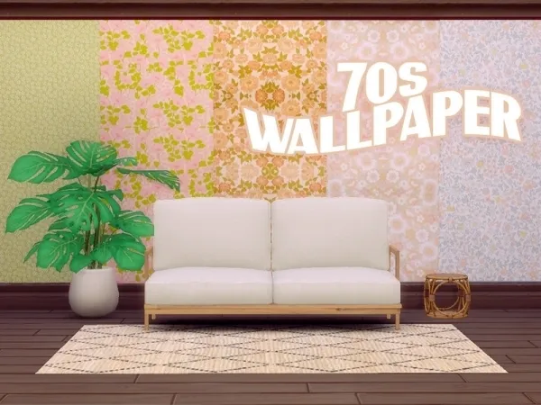 Alpha xxmercury's 70s Pattern Wallpaper - The Sims 4 Custom Content