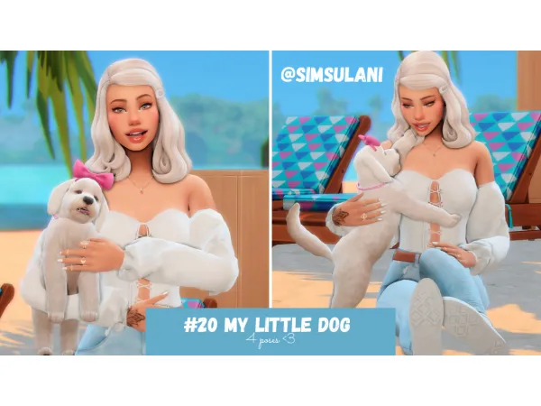 Alpha 20 POSE PACK MY LITTLE DOG - The Sims 4 Custom Content