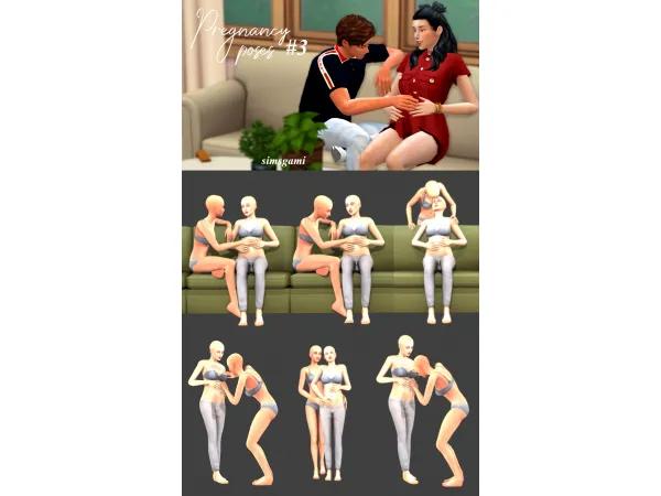 Alpha Pregnancy poses 3 - The Sims 4 Custom Content