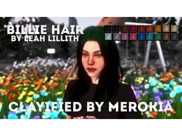 Alpha LEAH LILLITHS BILLIE HAIR CLAYIFIED - The Sims 4 Custom Content