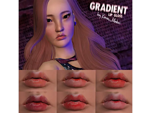 Gradient lip gloss - The Sims 3 Custom Content
