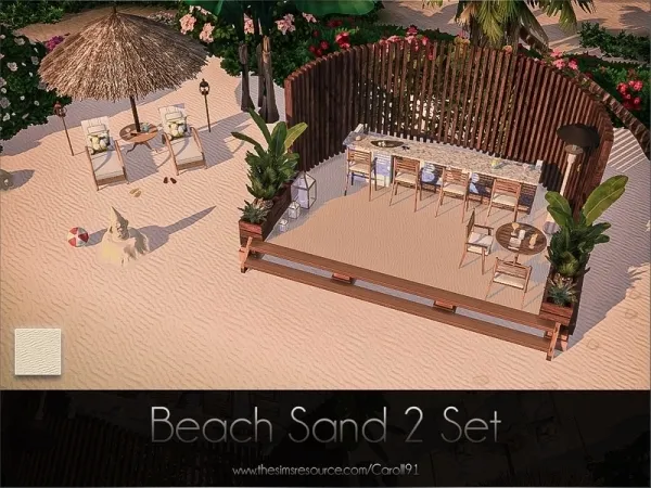 Alpha Caroll91's Beach Sand 2 Set - The Sims 4 Custom Content