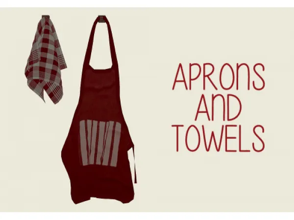 Apron Towel by riekus13 - The Sims 2 Custom Content