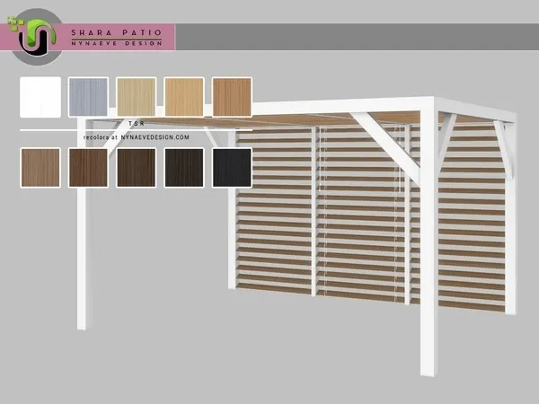 Shara Pergola Louvered - The Sims 4 Custom Content