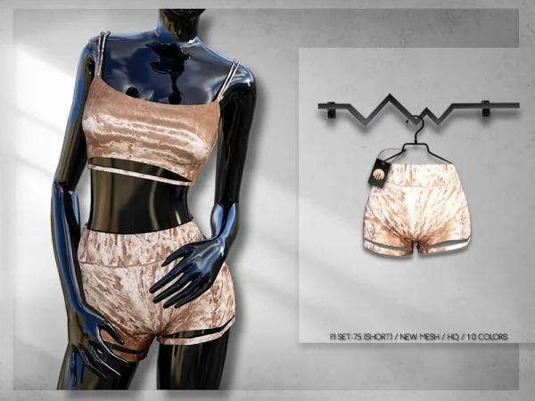 Alpha busra tr's PJ SET 75 (SHORT) BD291 by busratr - The Sims 4 Custom Content