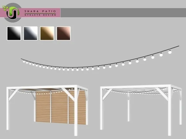 Shara Pergola Lights 6x1 - The Sims 4 Custom Content