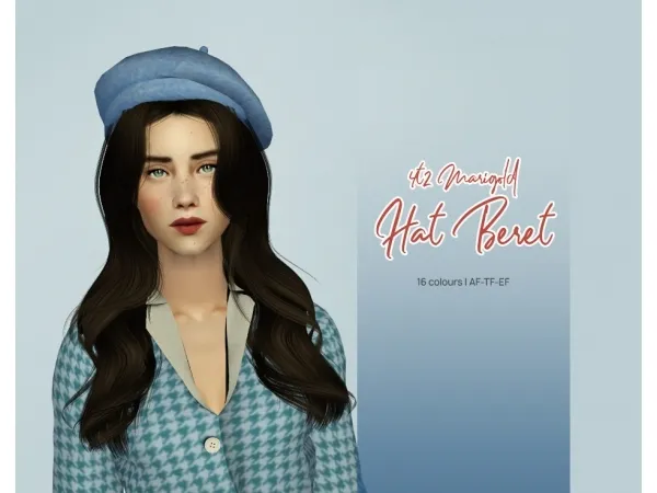 hat beret by luchiatores - The Sims 2 Custom Content