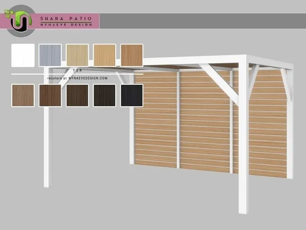 Shara Pergola Closed - The Sims 4 Custom Content