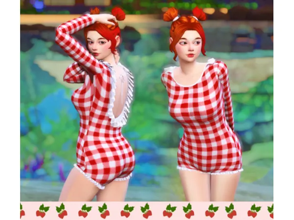 Alpha Cozy_yeons Kitsch Ruffle Swimsuit - The Sims 4 Custom Content