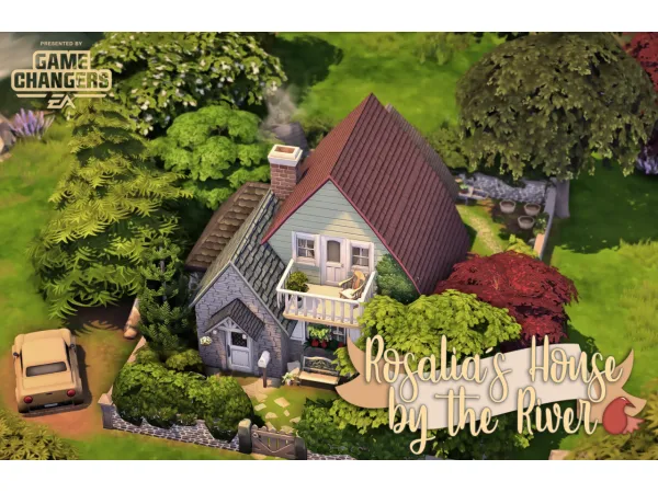 Maxis Match Rosalia Cornejo and her House by the River - The Sims 4 Custom Content