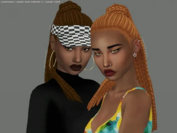 Maxis Match SARABI HAIR VISOR by simsfinds - The Sims 4 Custom Content