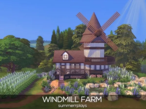 Alpha Summerr Plays' Windmill Farm - The Sims 4 Custom Content