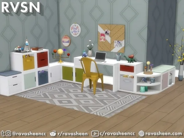 Maxis Match RAVASHEEN's Do It Yourshelf Cubbies 20 - The Sims 4 Custom Content