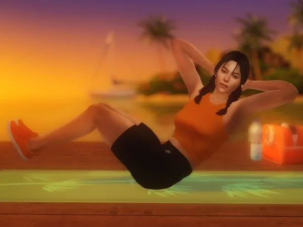 Alpha Workout Poses - The Sims 4 Custom Content