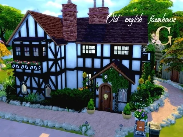 Alpha GenkaiHaretsu's Old English Farmhouse - The Sims 4 Custom Content