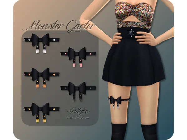 Maxis Match Monster Garter by Trillyke - The Sims 4 Custom Content