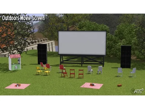 Outdoors movie screen - The Sims 3 Custom Content