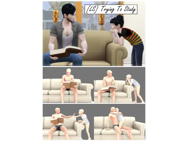 Alpha [LS] Trying To Study - The Sims 4 Custom Content
