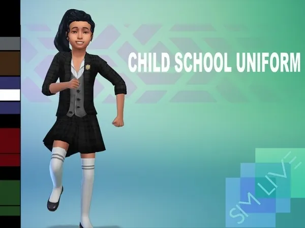 Maxis Match KikiSimLive's Child school uniform - The Sims 4 Custom Content
