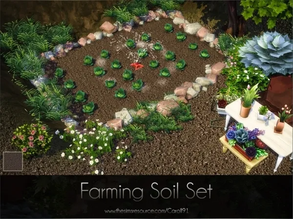 Alpha Caroll91's Farming Soil Set - The Sims 4 Custom Content