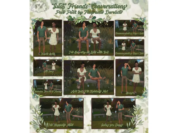Alpha Just Friends Convo - The Sims 4 Custom Content