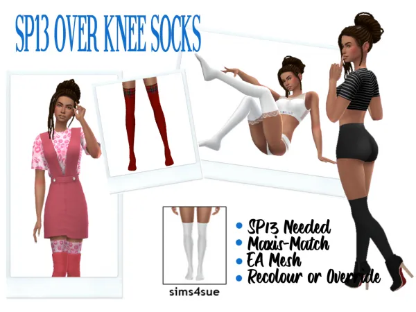 Maxis Match SP13 OVER KNEE SOCKS - The Sims 4 Custom Content