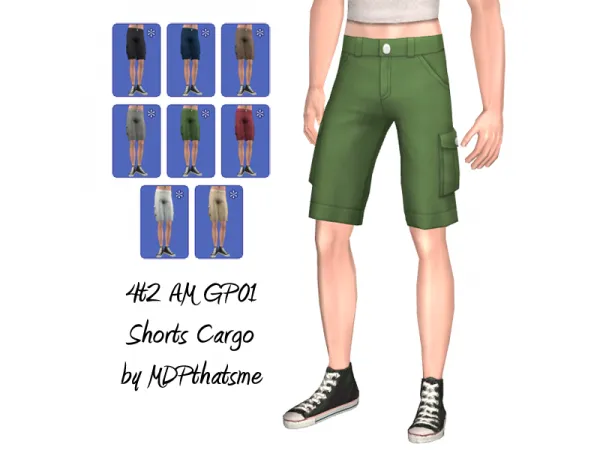 4t2 GP01 Shorts Cargo - The Sims 2 Custom Content