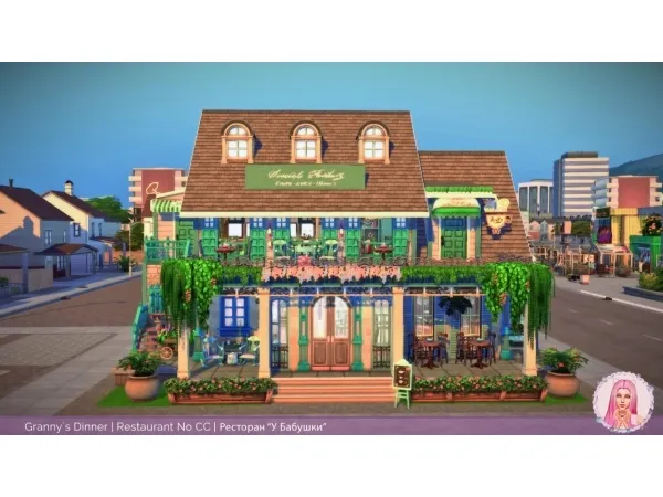 Maxis Match Grannys Dinner Nifty Knitting No by mikkimur - The Sims 4 Custom Content