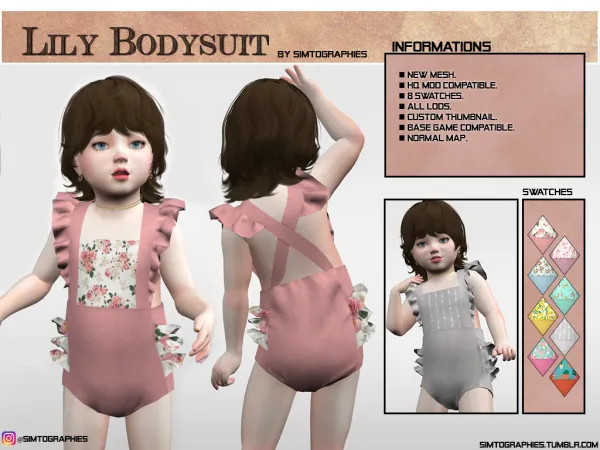 Maxis Match Lily Bodysuit - The Sims 4 Custom Content