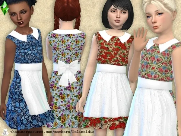 Alpha Pelineldis' Farm Dress with Apron - The Sims 4 Custom Content