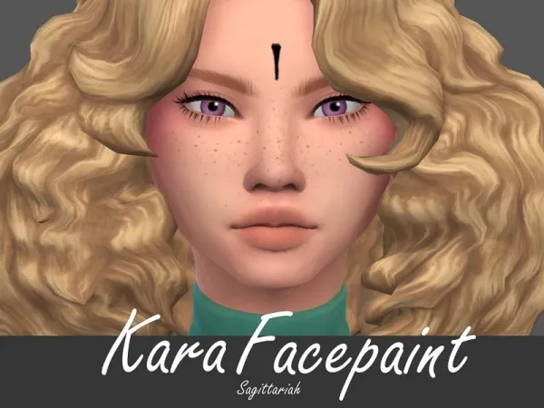 Alpha Sagittariah's Kara Facepaint - The Sims 4 Custom Content