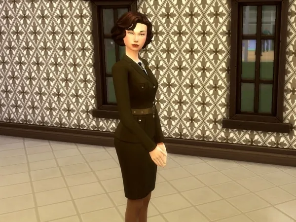 Maxis Match lucydels98's Female Military Uniform 40s Inspired - The Sims 4 Custom Content
